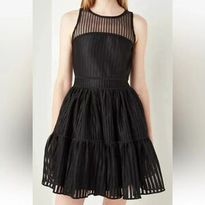 Maje Womens Black Dress Rollanga A Line Mini Size 36 Small 6